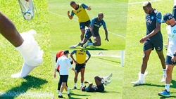 Napoli, Osimhen ko alla caviglia dopo un contrasto con Natan: fotosequenza