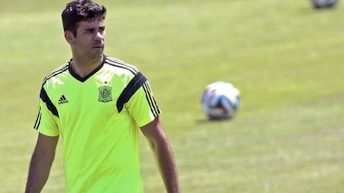 Spagna, Diego Costa si allena con la squadra