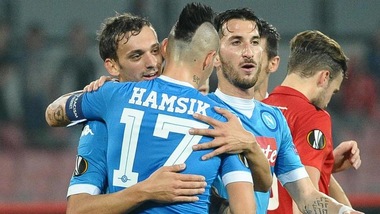 Europa League, Napoli-Midtjylland 5-0: doppietta di Gabbiadini, azzurri ai sedicesimi