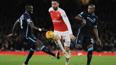 Premier: Arsenal-Manchester City 2-1, Gunners a -2 da Ranieri