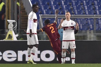 Roma-Milan 1-1, pareggio tra i fischi all'Olimpico