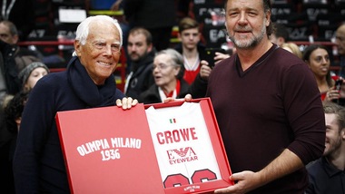 Basket, Milano ha un tifoso da Oscar: Russell Crowe
