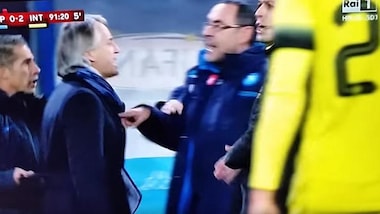 Napoli-Inter, Sarri ora rischia un lungo stop