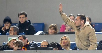 Roma-Palermo, c'è Totti all'Olimpico con Ilary Blasi