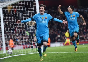 Champions League: Arsenal-Barcellona 0-2, doppio Messi