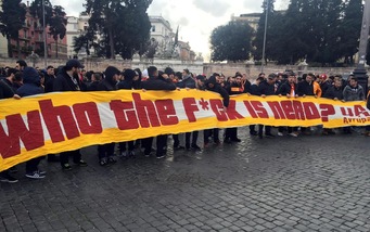 Lazio-Galatasaray, alta tensione nel centro di Roma