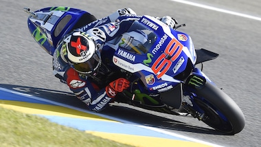 MotoGp Le Mans: Lorenzo primo nelle ultime libere, Rossi è 3°