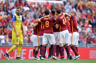 Roma-Chievo 3-0: Nainggolan, Ruediger e Pjanic. Totti fa 600 in Serie A