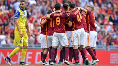 Roma-Chievo 3-0: Nainggolan, Ruediger e Pjanic. Totti fa 600 in Serie A