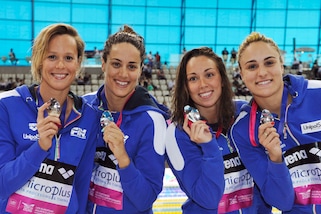 Europei nuoto: Italia d'argento nella staffetta 4x100 mista