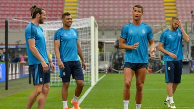 Champions League, l'allenamento del Real Madrid a San Siro