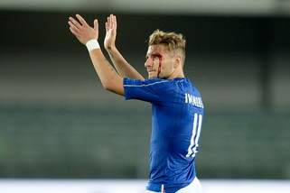Italia, che botta per Immobile!
