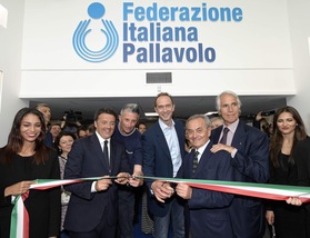 La Fipav inaugura la nuova sede con Renzi e Malagò
