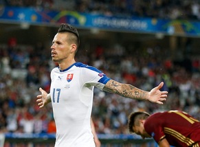 Euro 2016, Russia-Slovacchia 1-2: Hamsik, gol da fuoriclasse