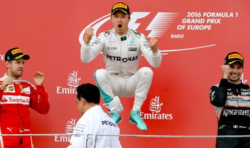 F1 Gp Baku: vince Rosberg, Vettel secondo