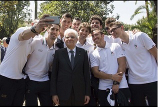 Azzurri al Quirinale alla cerimonia della consegna del Tricolore