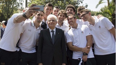 Azzurri al Quirinale alla cerimonia della consegna del Tricolore