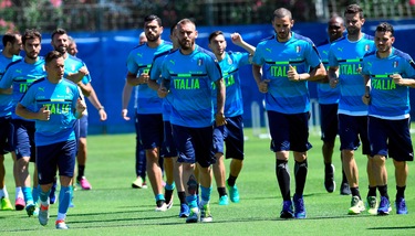 Italia-Spagna -4, azzurri al lavoro