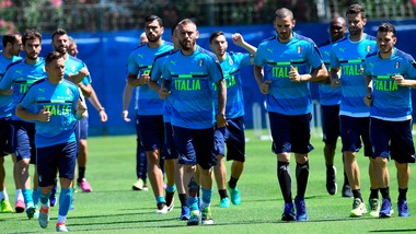 Italia-Spagna -4, azzurri al lavoro