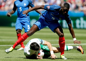 Euro 2016 Francia: Pogba e il fallo da rigore per l'Irlanda dopo 3 minuti