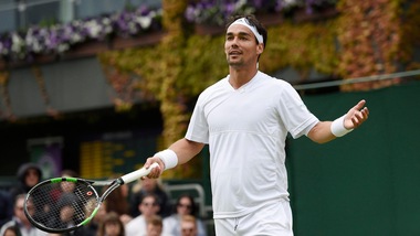 Tennis Wimbledon: Fognini out, Djokovic fortunato