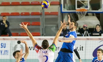 Il giovane centrale azzurro Di Martino all'Exprivia Molfetta