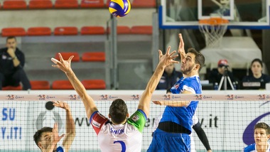 Il giovane centrale azzurro Di Martino all'Exprivia Molfetta