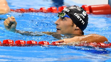 Olimpiadi nuoto: fantastico Detti, bronzo nei 400 sl