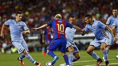 Barcellona-Sampdoria 3-2: show di Messi, a segno Muriel e Budimir
