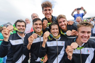 Rio 2016: bronzo azzurro nel canottaggio 4 senza, le foto