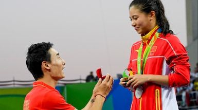 Rio 2016, proposta di matrimonio per la He Zi in mondovisione