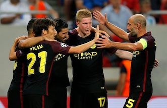 Champions League: Steaua Bucarest-Manchester City 0-5, fa tutto Aguero