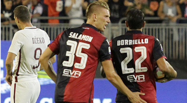 Serie A, Roma rimontata: solo pari a Cagliari. Bene Samp, Sassuolo e Genoa