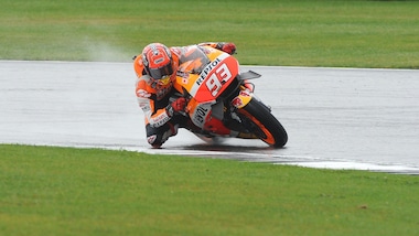 MotoGp Honda, Marquez: «Buone sensazioni anche sul bagnato»