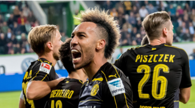 Bundesliga: Wolfsburg-Borussia Dortmund 1-5, doppietta Aubameyang