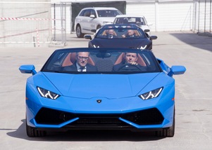 Matteo Renzi in visita alla Lamborghini