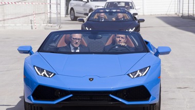 Matteo Renzi in visita alla Lamborghini