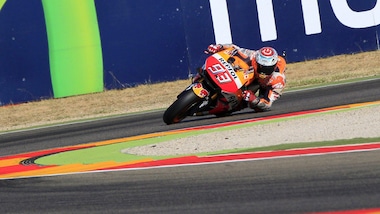 MotoGp Aragon: Fp4, Marquez ancora il più veloce, secondo Rossi
