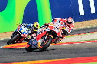 MotoGp, Aragon: Marquez va in pole, sesto Rossi