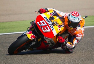 MotoGp Aragon, vittoria a Marquez, spettacolo e terzo posto per Rossi