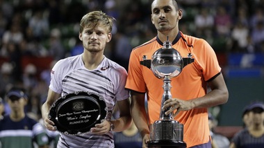 Tennis, Kyrgios batte Goffin in finale: è suo il Japan Open