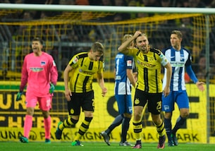 Bundesliga: Borussia Dortmund-Hertha Berlino 1-1, Aubameyang salva i gialloneri
