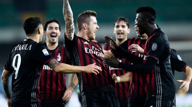 Serie A, Chievo-Milan 1-3: Montella è secondo in classifica