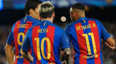 Champions League: Barcellona-Manchester City 4-0, le immagini della tripletta di Messi