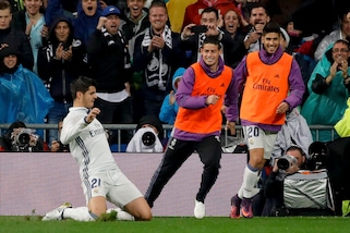 Liga: Real Madrid-Bilbao 2-1, le immagini del gol di Morata