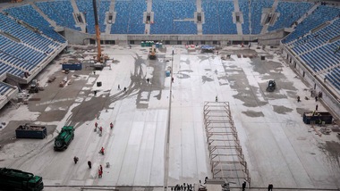 Mondiali Russia 2018, lavori in corso per la Zenit Arena