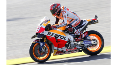 MotoGp, Valencia: Marquez primo nel warm up, Rossi sesto