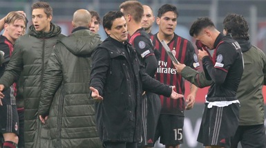 Milan, Montella: «L'Inter ha esultato come avesse vinto lo scudetto»