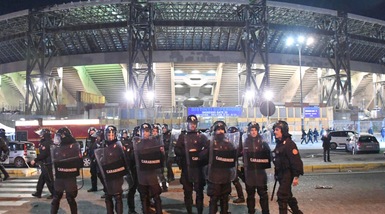 Napoli, denunciati 4 tifosi della Dinamo Kiev