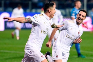 Serie A, Empoli-Milan 1-4: Lapadula show, la squadra di Montella è seconda